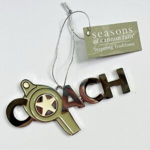 Seasons Of Cannon Falls • NWT Silver Coach Holiday Christmas Ornament
